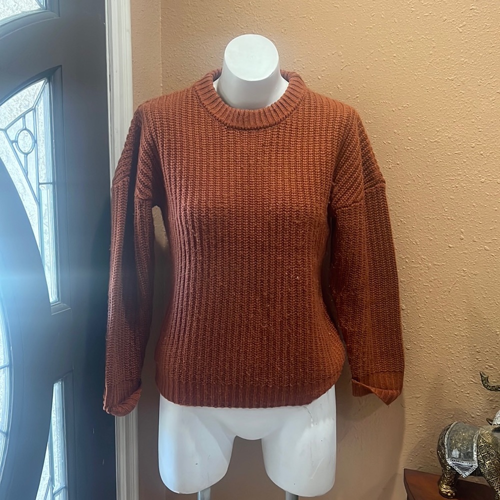 Callahan Orange Pullover Sweater - image 1